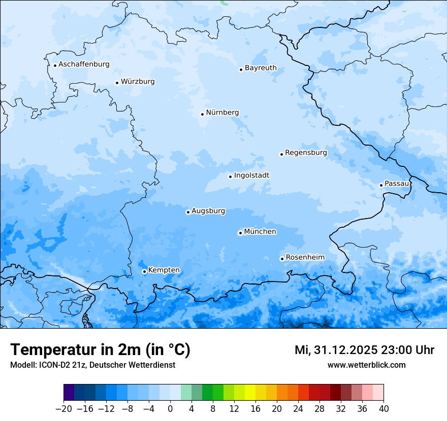 Modellkarten Temperatur