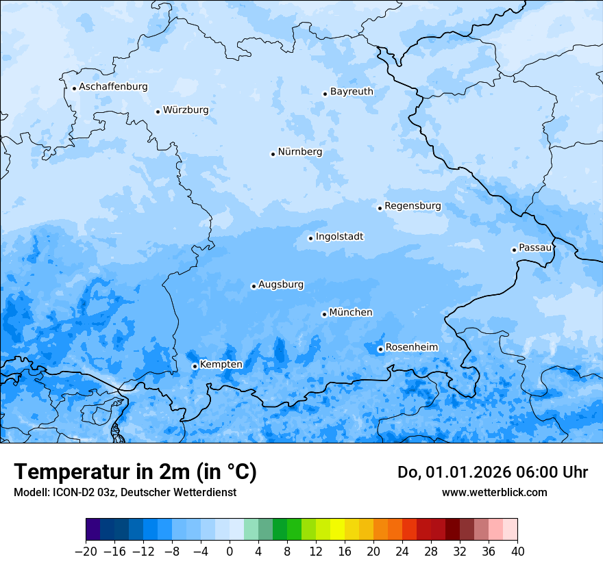 Modellkarten Temperatur