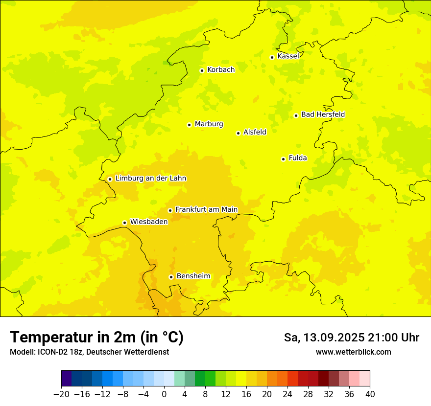 Modellkarten Temperatur