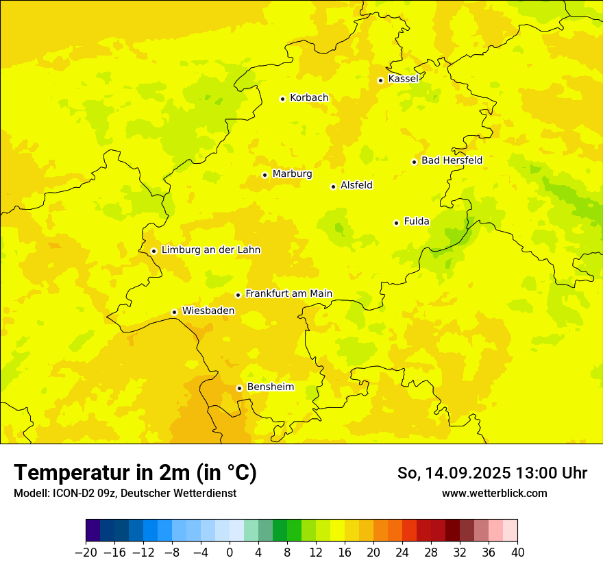 Modellkarten Temperatur