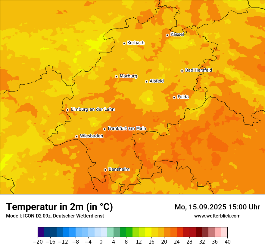 Modellkarten Temperatur