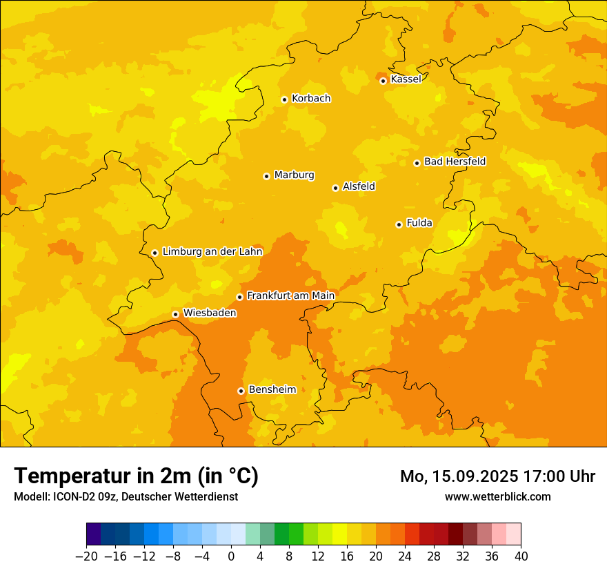 Modellkarten Temperatur