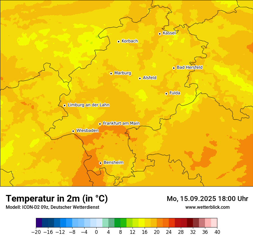 Modellkarten Temperatur