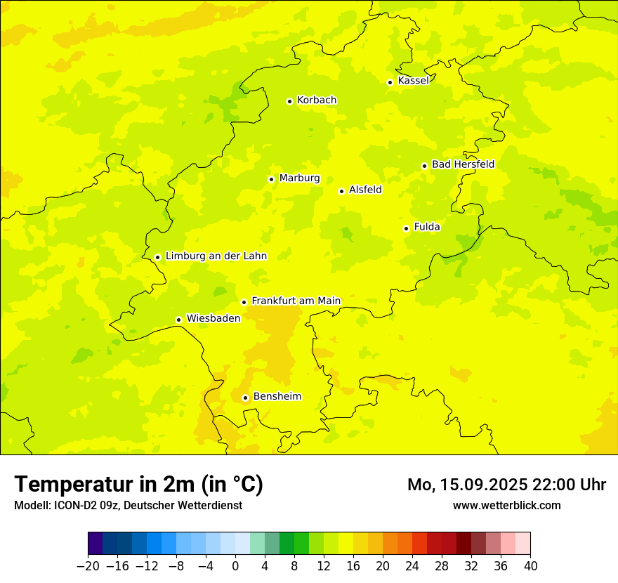 Modellkarten Temperatur