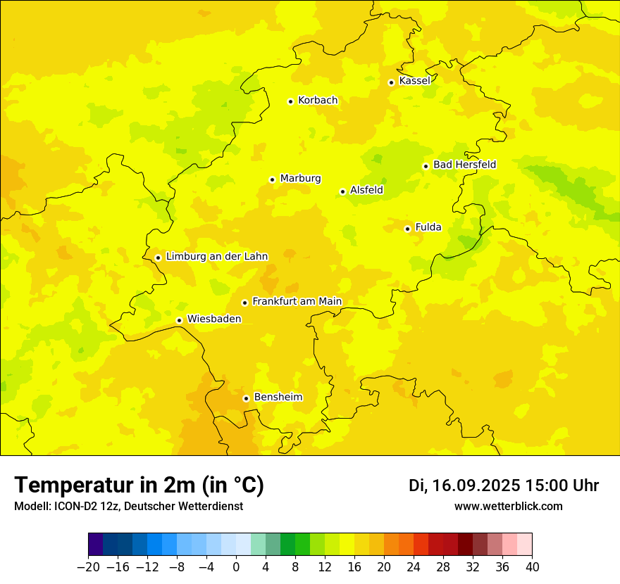 Modellkarten Temperatur