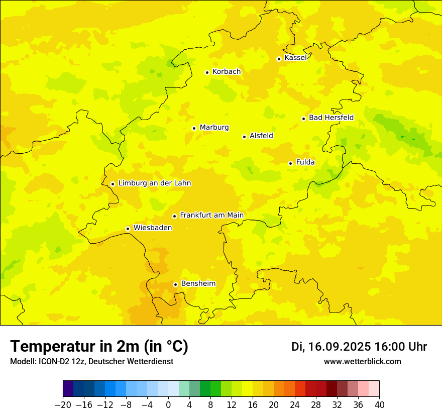 Modellkarten Temperatur