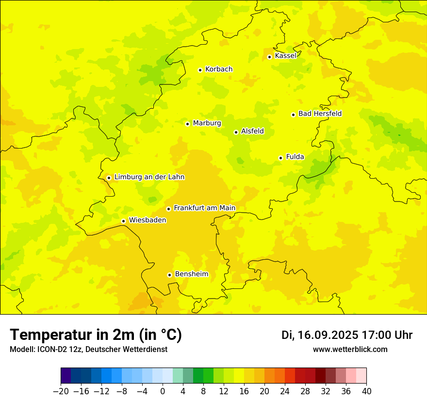 Modellkarten Temperatur