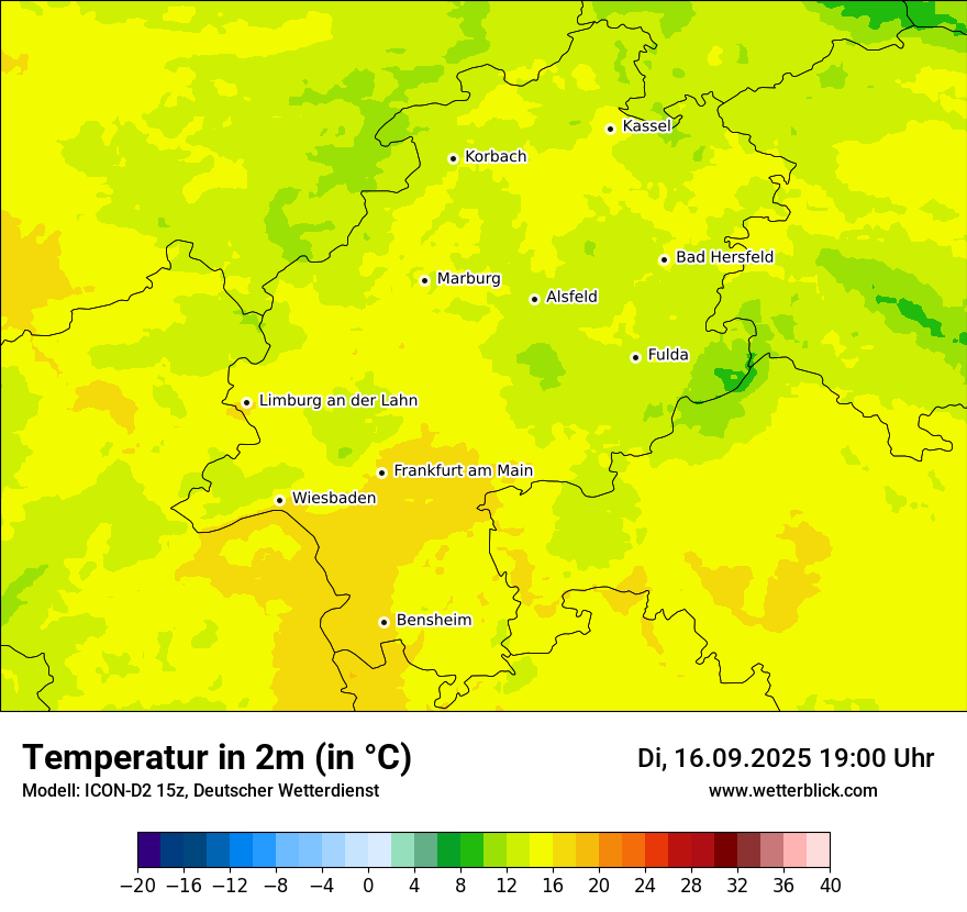 Modellkarten Temperatur