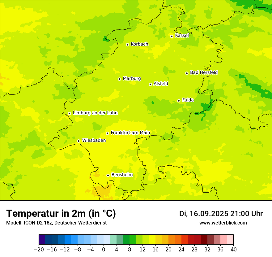Modellkarten Temperatur