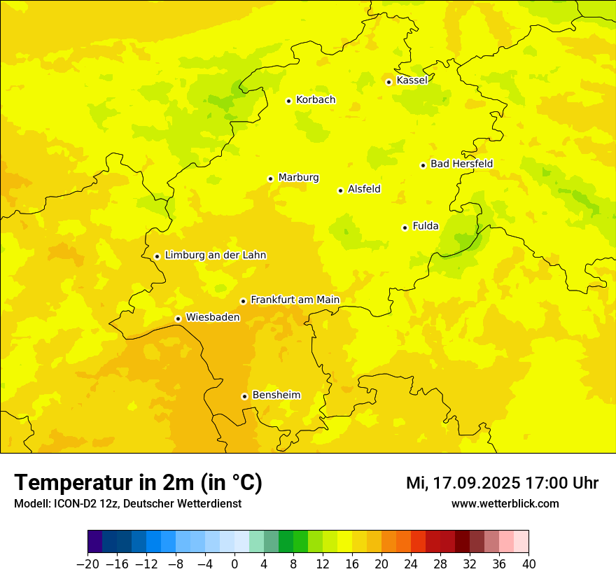 Modellkarten Temperatur