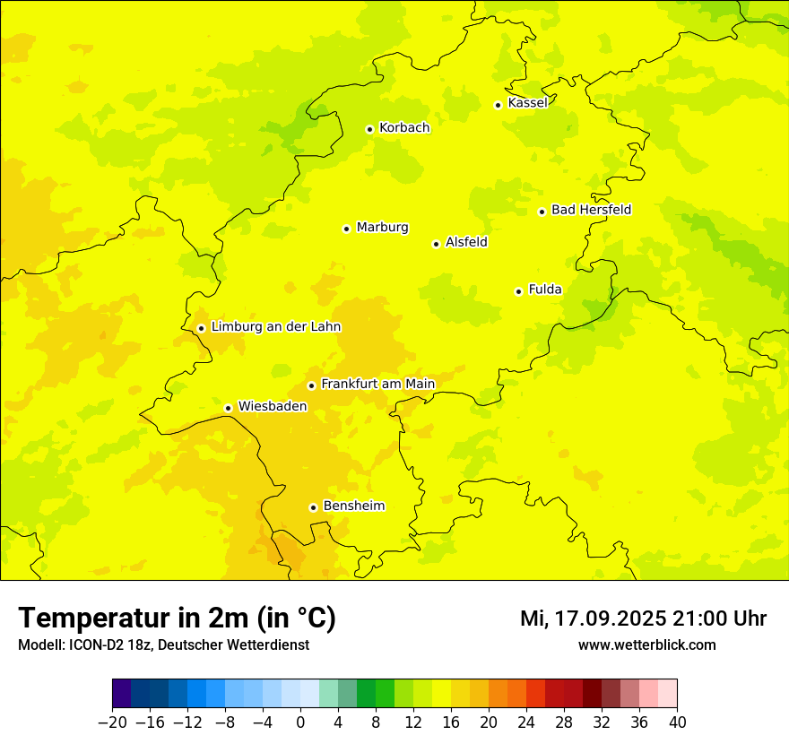 Modellkarten Temperatur
