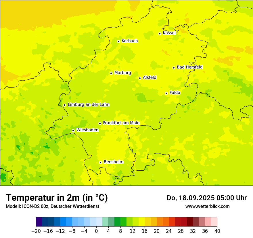 Modellkarten Temperatur