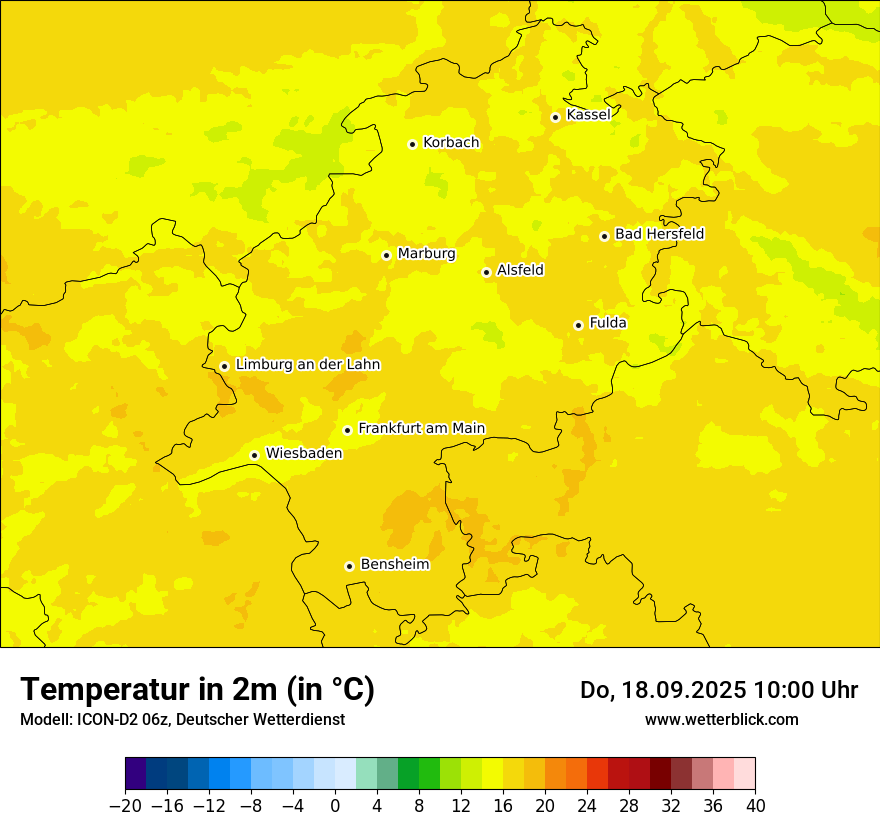 Modellkarten Temperatur