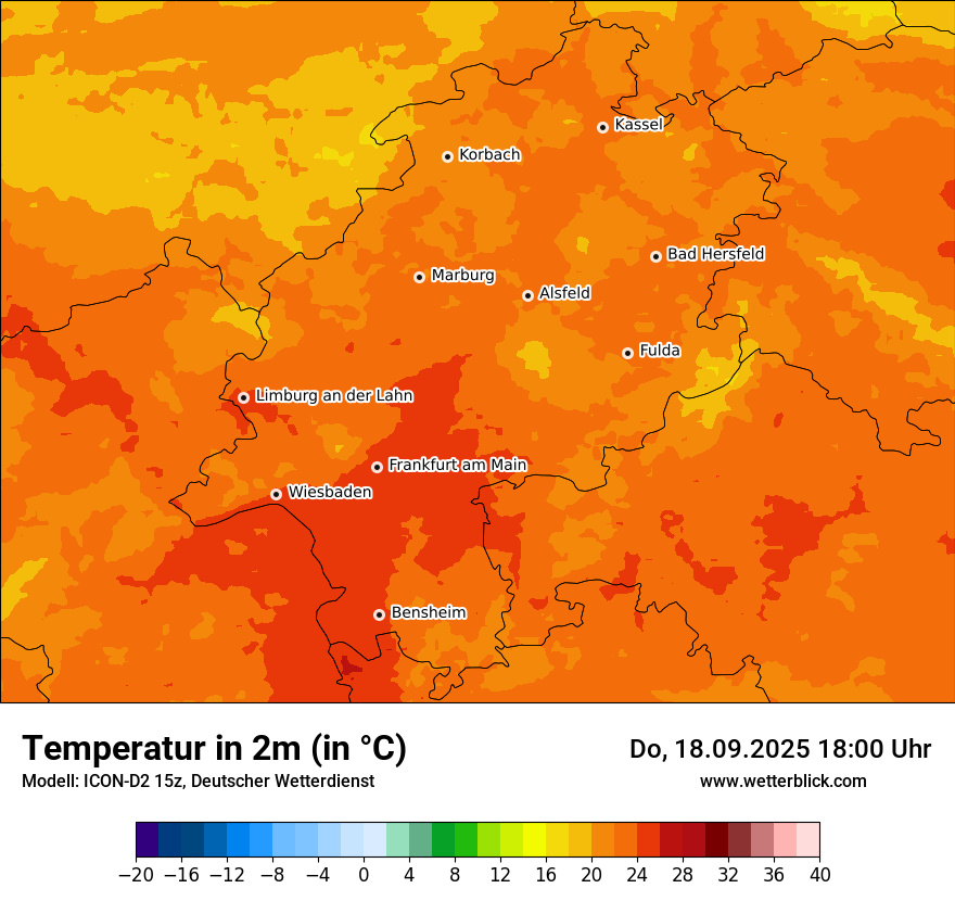 Modellkarten Temperatur
