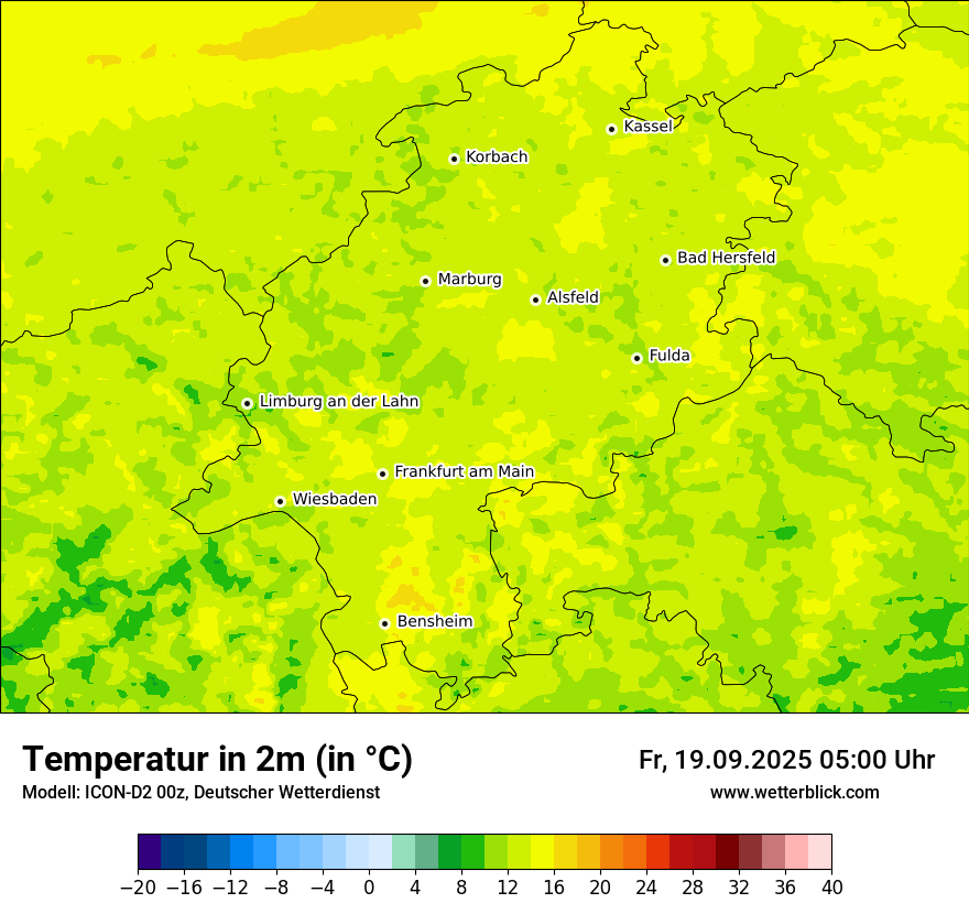 Modellkarten Temperatur