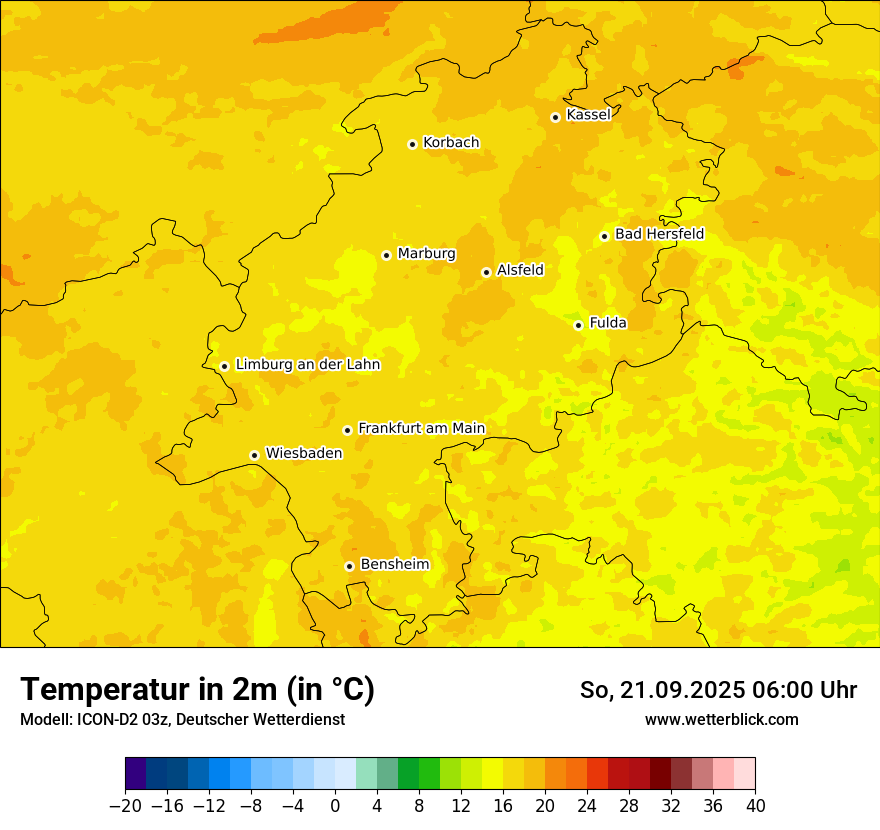 Modellkarten Temperatur