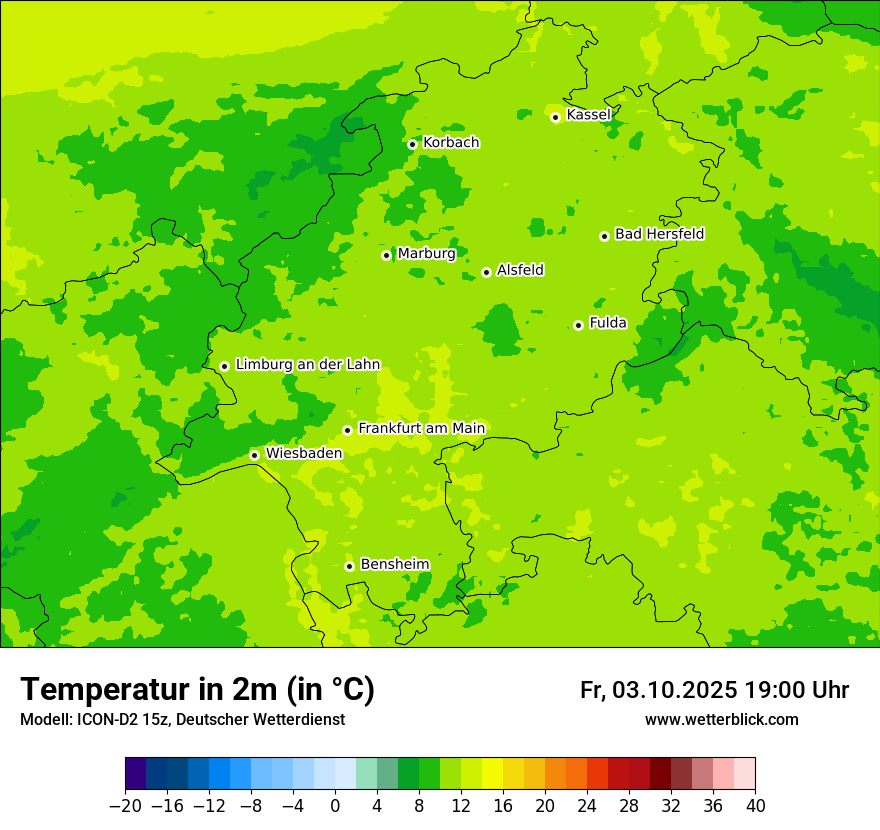 Modellkarten Temperatur