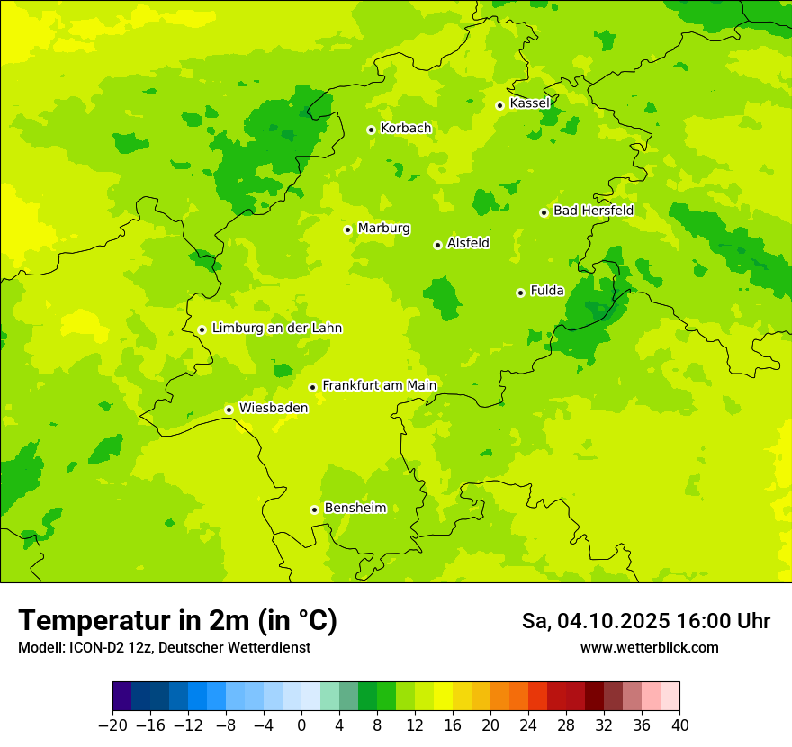 Modellkarten Temperatur