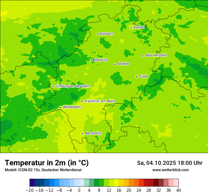 Modellkarten Temperatur