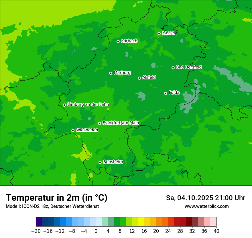 Modellkarten Temperatur