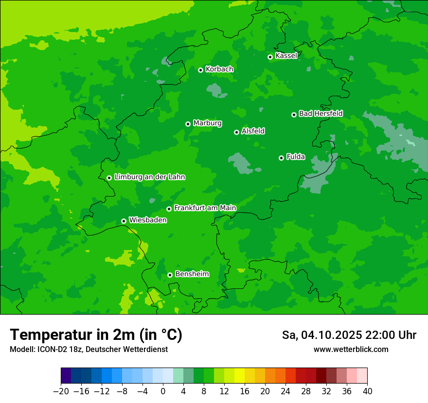 Modellkarten Temperatur