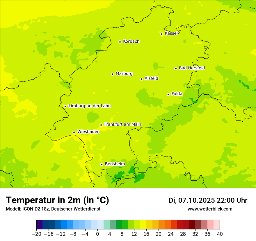 Modellkarten Temperatur