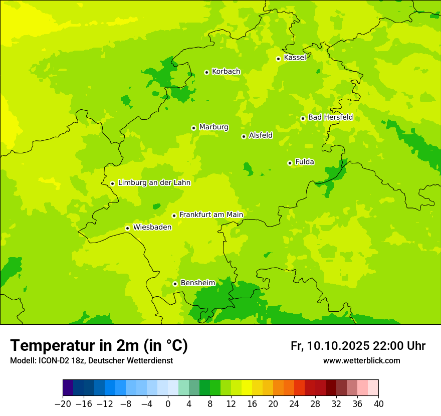 Modellkarten Temperatur