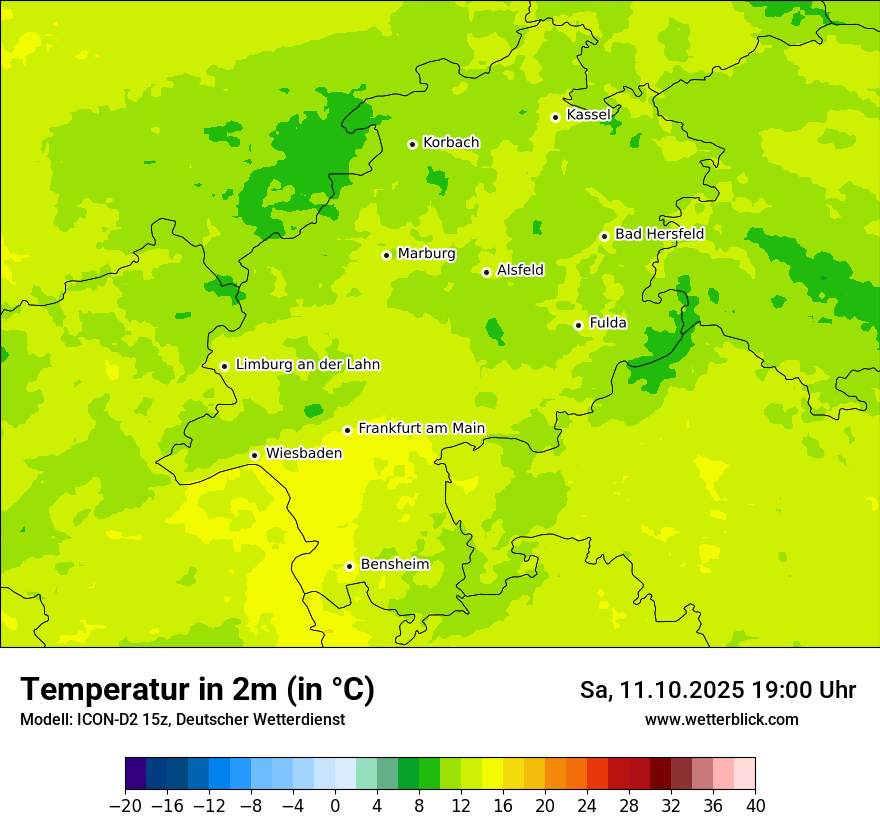 Modellkarten Temperatur