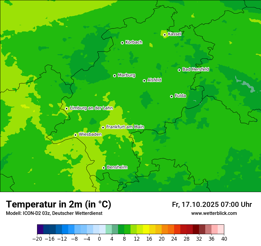 Modellkarten Temperatur