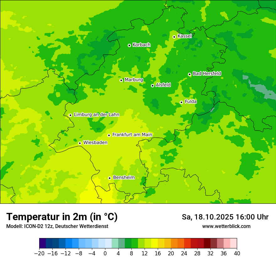 Modellkarten Temperatur