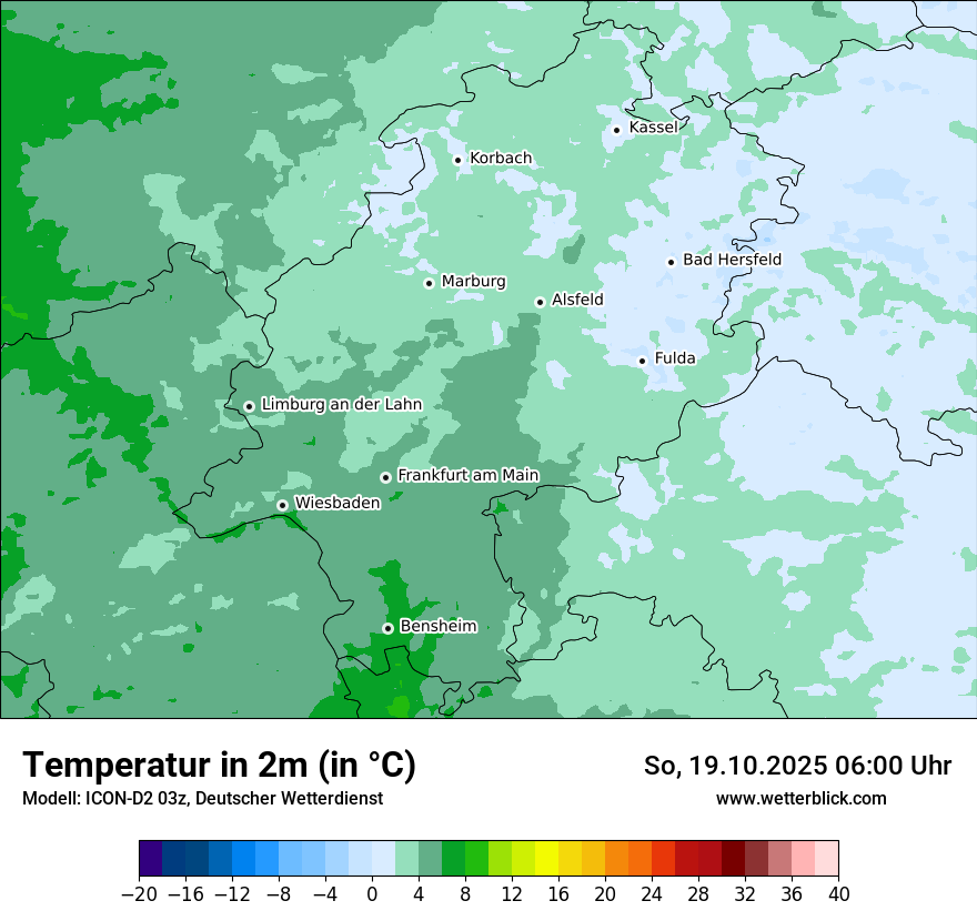 Modellkarten Temperatur