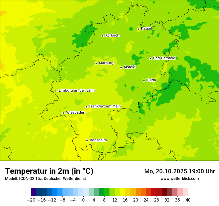 Modellkarten Temperatur