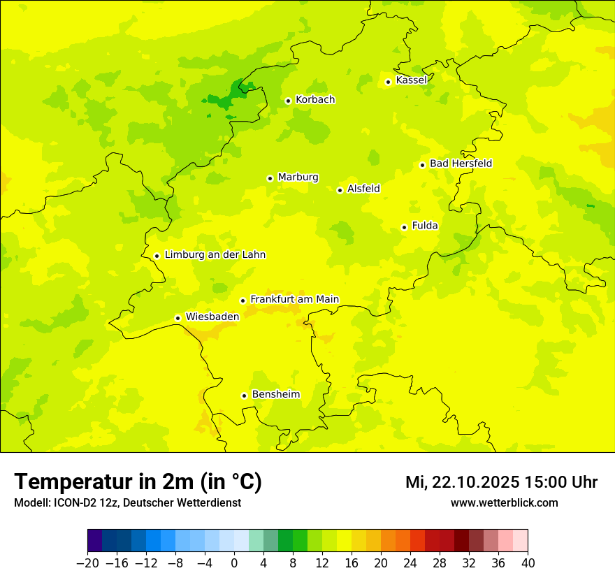 Modellkarten Temperatur