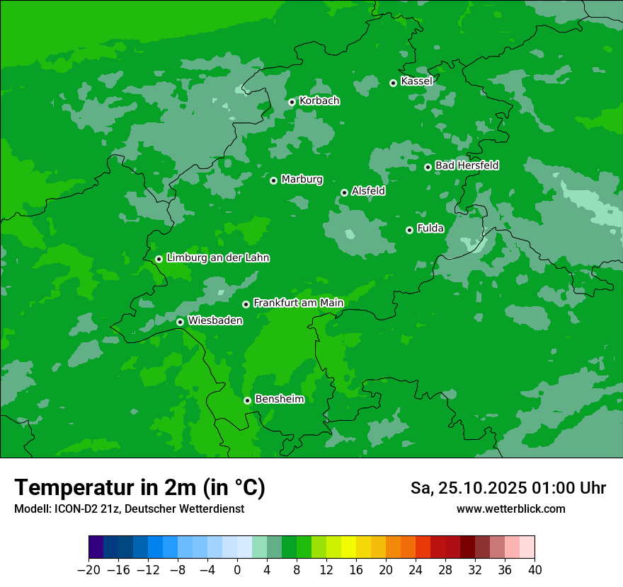 Modellkarten Temperatur Modellkarten Temperatur