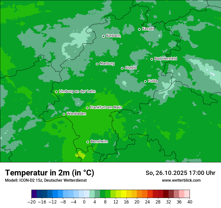 Modellkarten Temperatur Modellkarten Temperatur