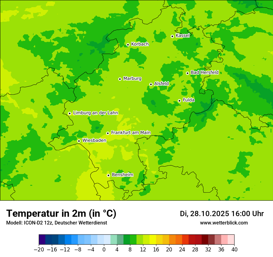 Modellkarten Temperatur Modellkarten Temperatur