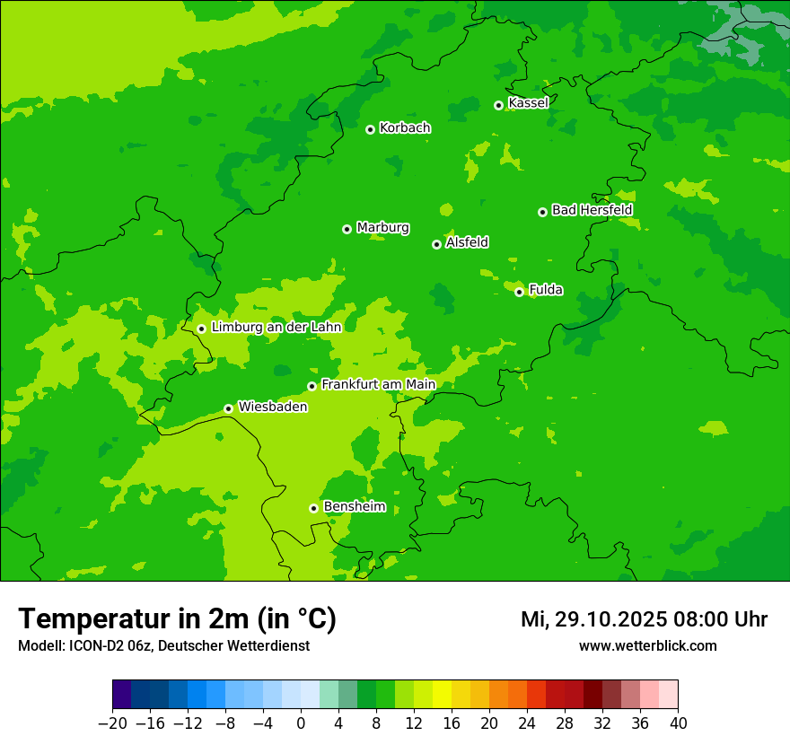 Modellkarten Temperatur Modellkarten Temperatur