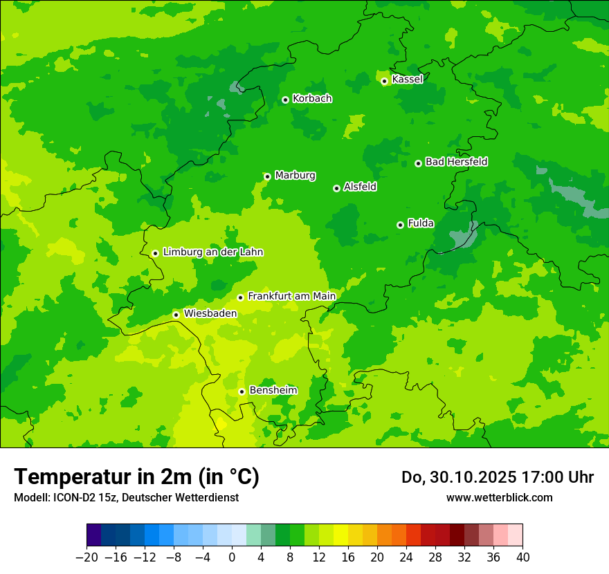 Modellkarten Temperatur Modellkarten Temperatur