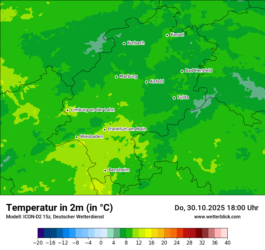 Modellkarten Temperatur Modellkarten Temperatur
