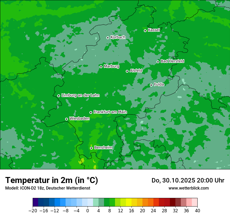 Modellkarten Temperatur Modellkarten Temperatur