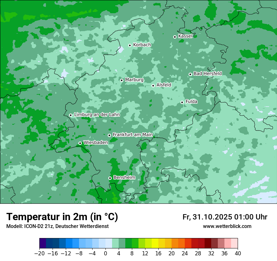 Modellkarten Temperatur Modellkarten Temperatur