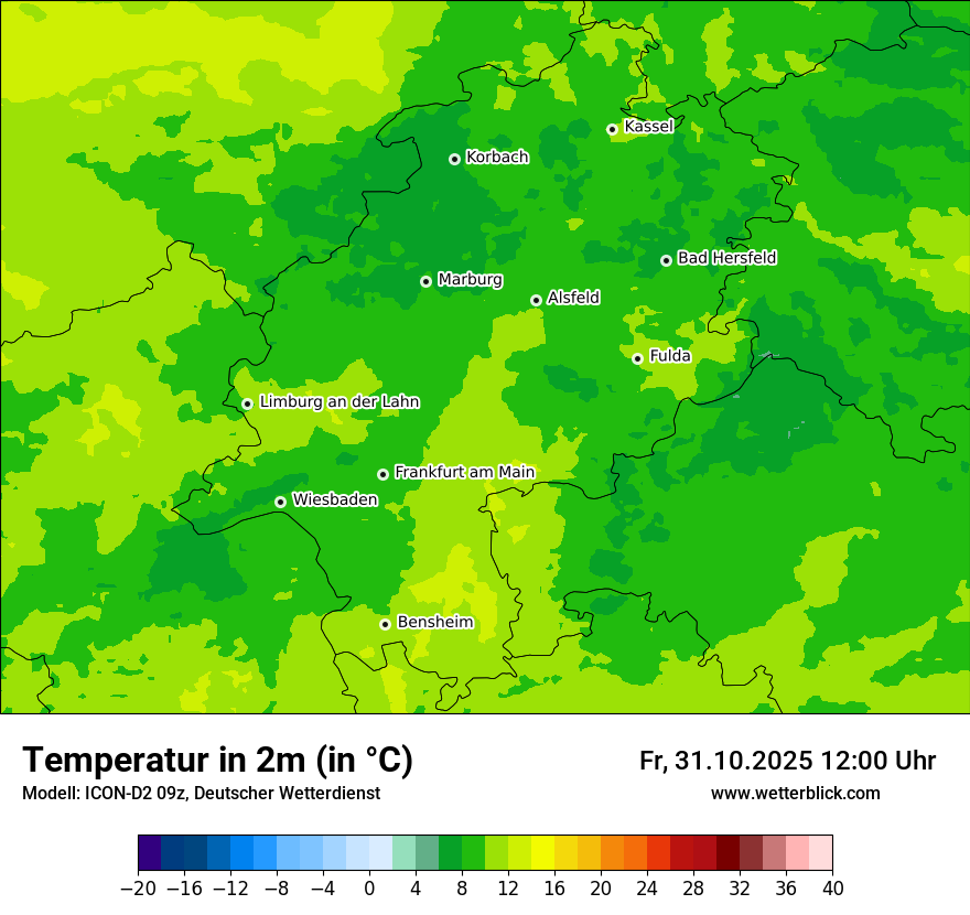 Modellkarten Temperatur Modellkarten Temperatur