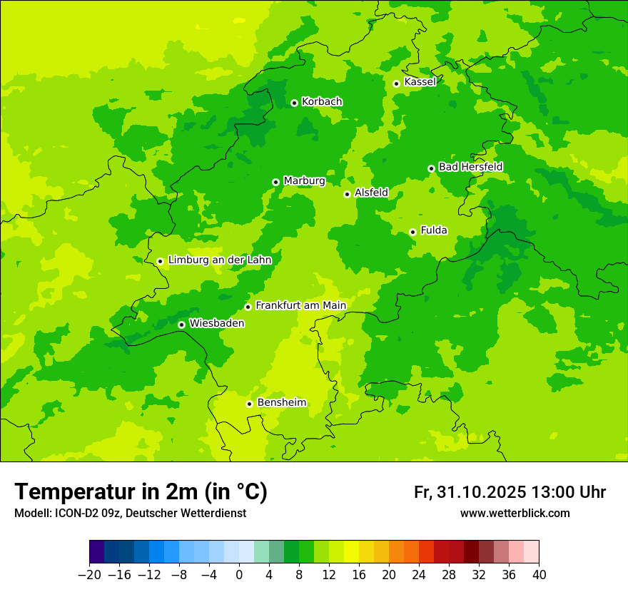Modellkarten Temperatur Modellkarten Temperatur