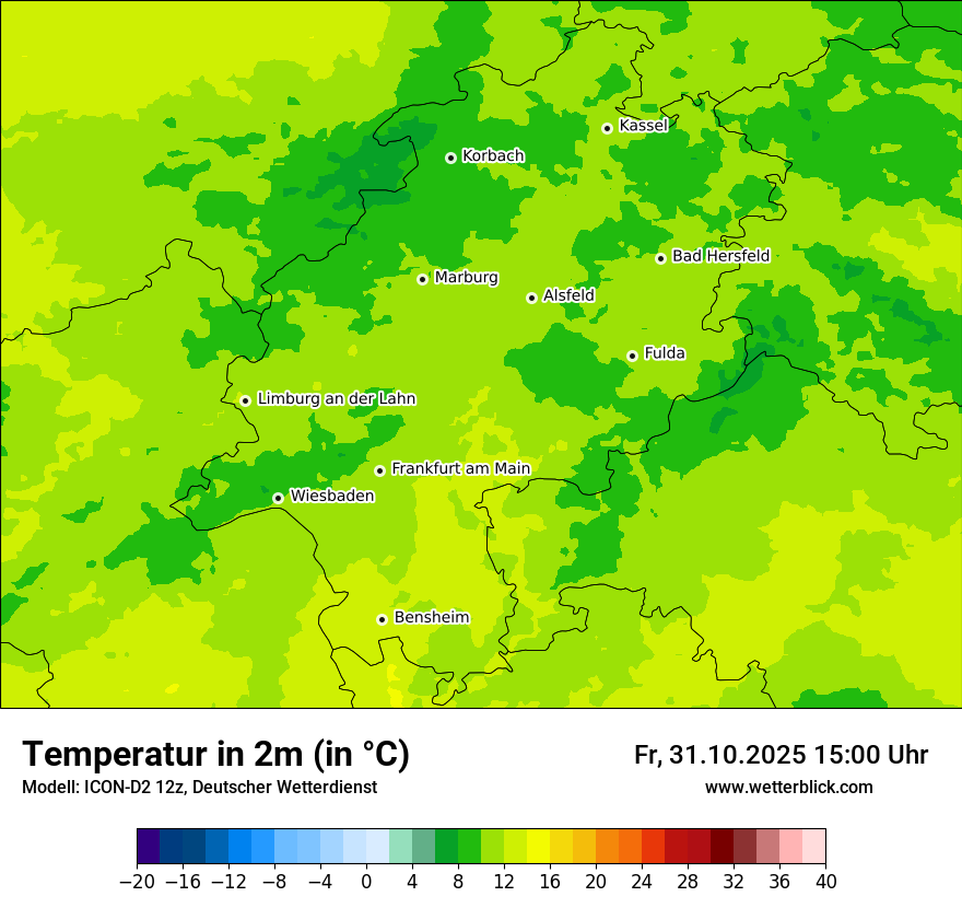 Modellkarten Temperatur Modellkarten Temperatur