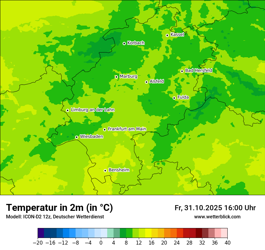 Modellkarten Temperatur Modellkarten Temperatur
