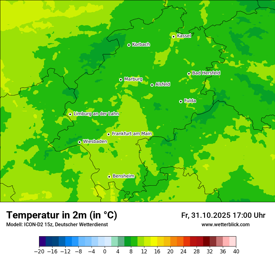 Modellkarten Temperatur Modellkarten Temperatur