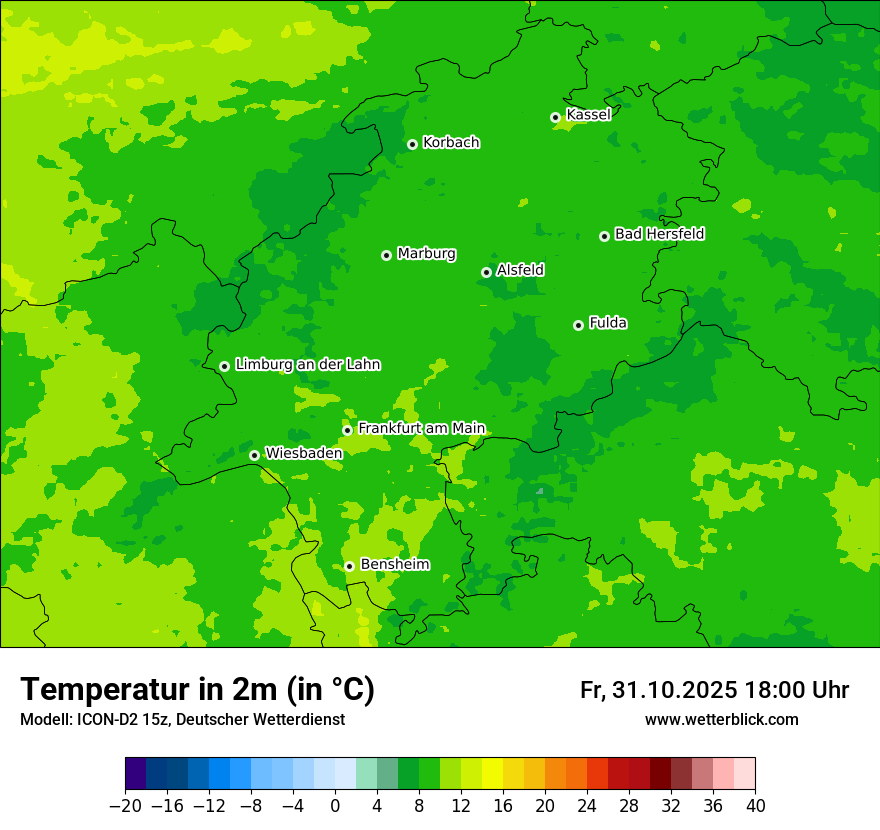 Modellkarten Temperatur Modellkarten Temperatur