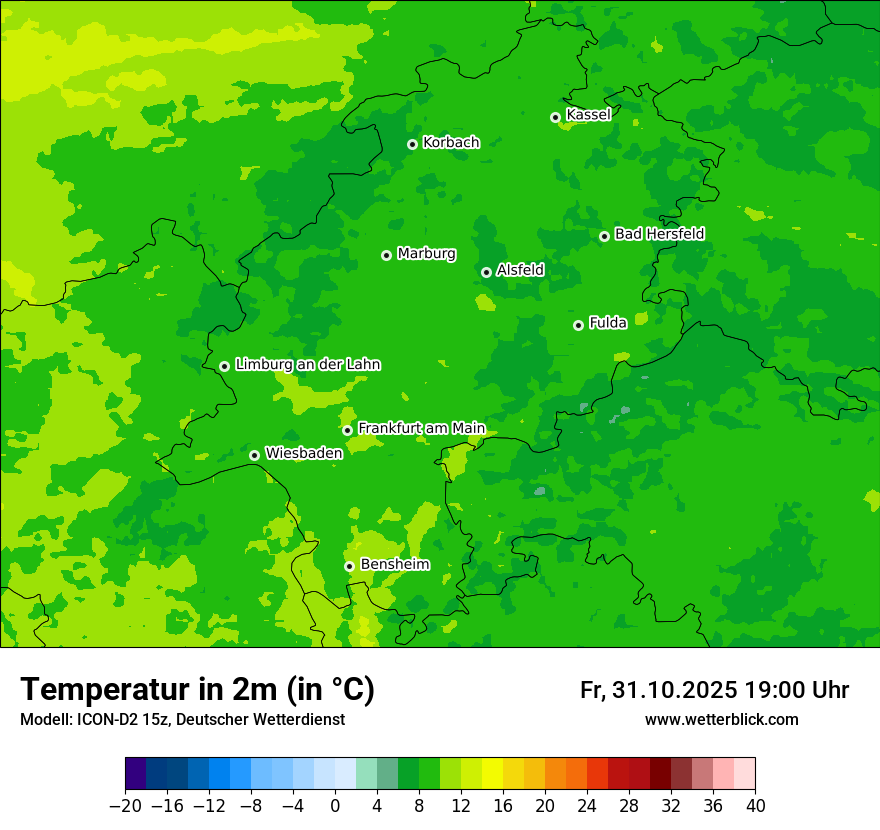 Modellkarten Temperatur Modellkarten Temperatur