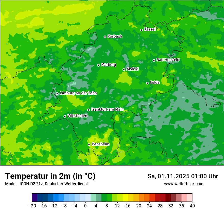 Modellkarten Temperatur Modellkarten Temperatur