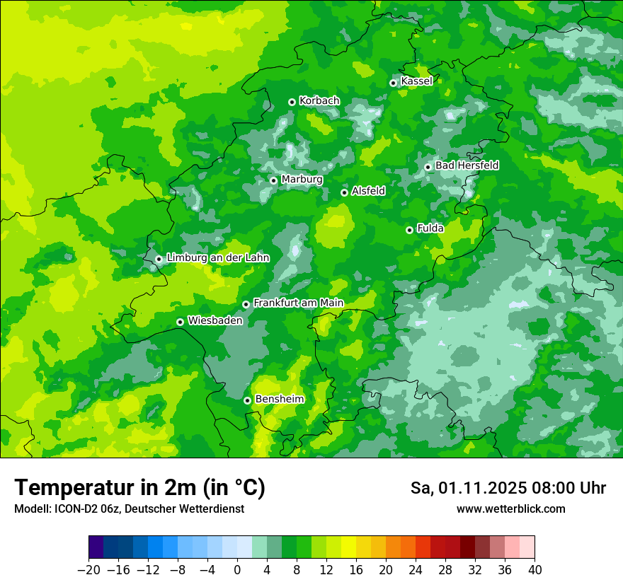 Modellkarten Temperatur Modellkarten Temperatur